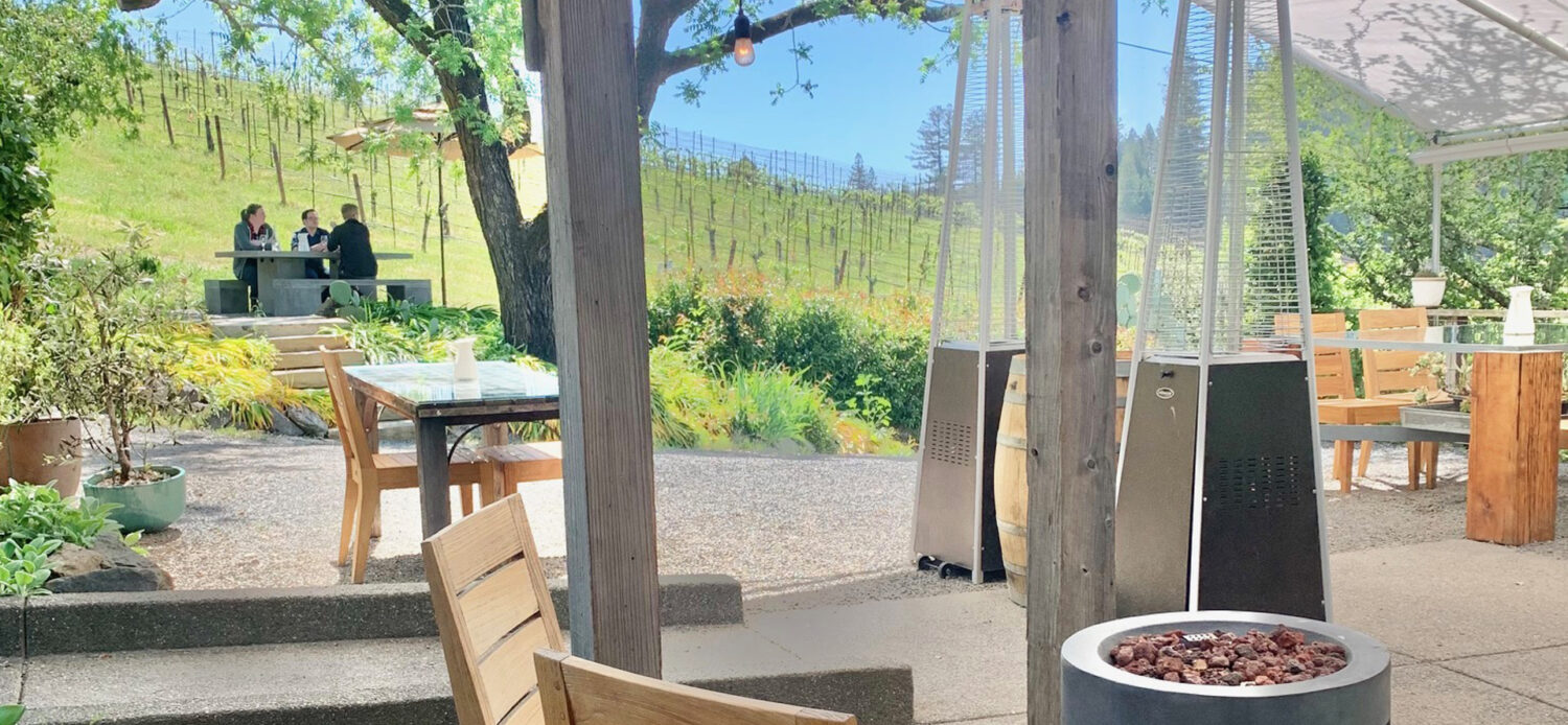 Looking out form tasting room